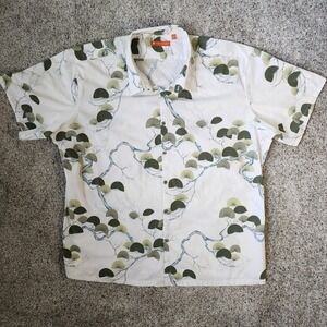 Tori Richard Men's 3XL White Hawaiian Fantasies Camp Print Button-Up Shirt EUC